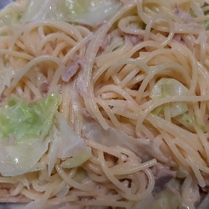 キャベツとツナの味噌マヨパスタ